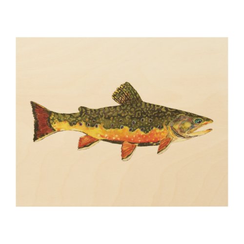 Trout Fishing Wood Wall Decor