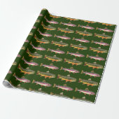 Trout Fishing Wrapping Paper (Unrolled)