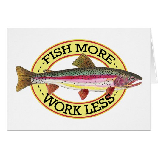 Trout Fly Fisherman Cards (Front Horizontal)