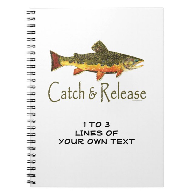 Trout Fly Fishermen Notebook (Front)