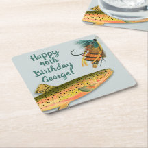 Trout Fly Fishing Adult Birthday Personalized