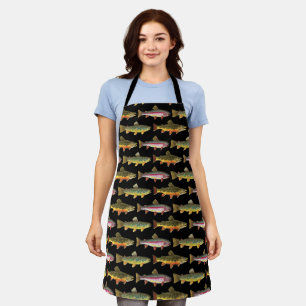 Trout Fly Fishing BBQ Grilling Fisherwoman's Cool Apron
