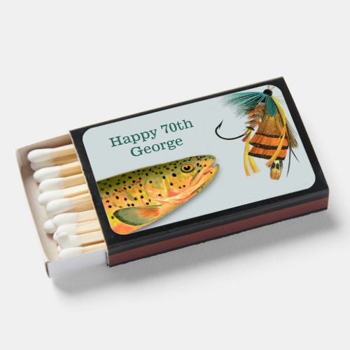 Trout Fly Fishing Birthday Retirement For Men Matchboxes