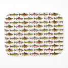 Trout Fly Fishing Brook, Rainbow, Brown Baby Burp Cloth Trout Fly Fishing Brook, Rainbow, Brown Baby Burp Cloth