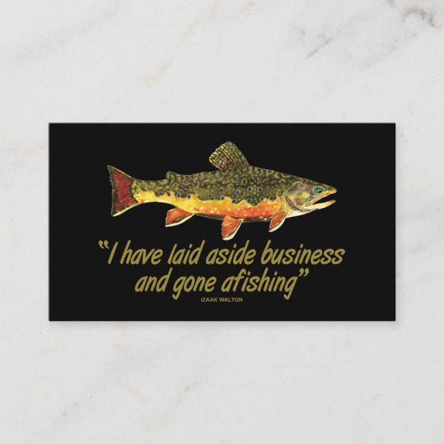 Trout Fly Fishing Business Card (Front)