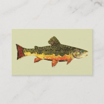 Trout Fly Fishing Business Card by TroutWhiskers at Zazzle