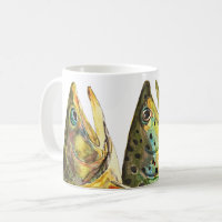 Vintage Art Fly Fishing Coffee Mug