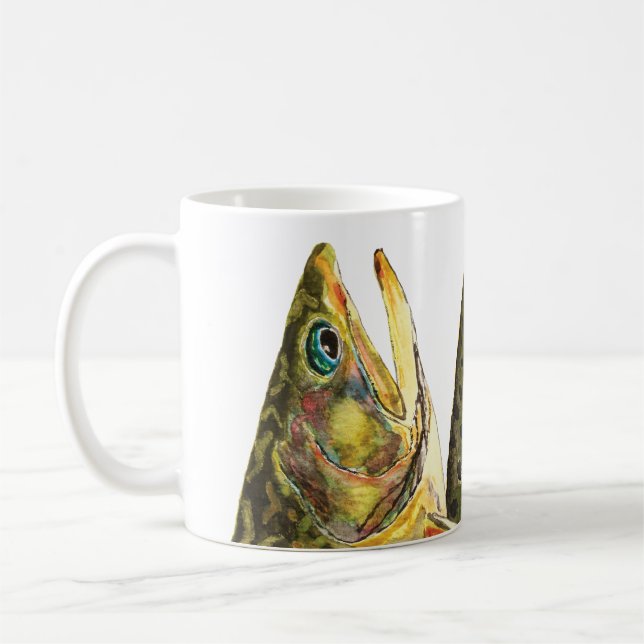Trout Fly Fishing Coffee Mug (Left)