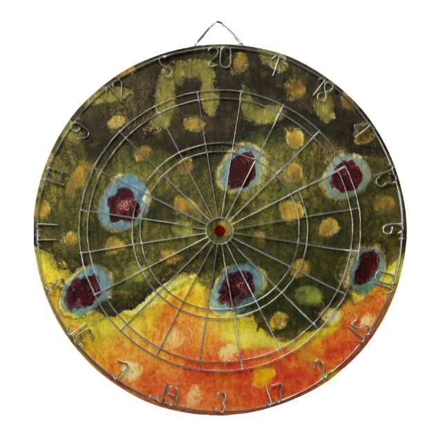 Trout Fly Fishing Dart Board (Front)