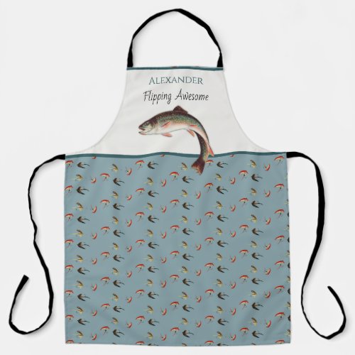  Trout Fly Fishing Fishermen Flipping Awesome  Apr Apron