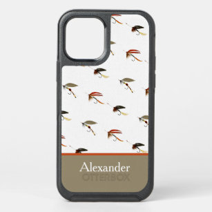 Trout Fly Fishing Flies  Watercolor design Case-Ma OtterBox Symmetry iPhone 12 Pro Case