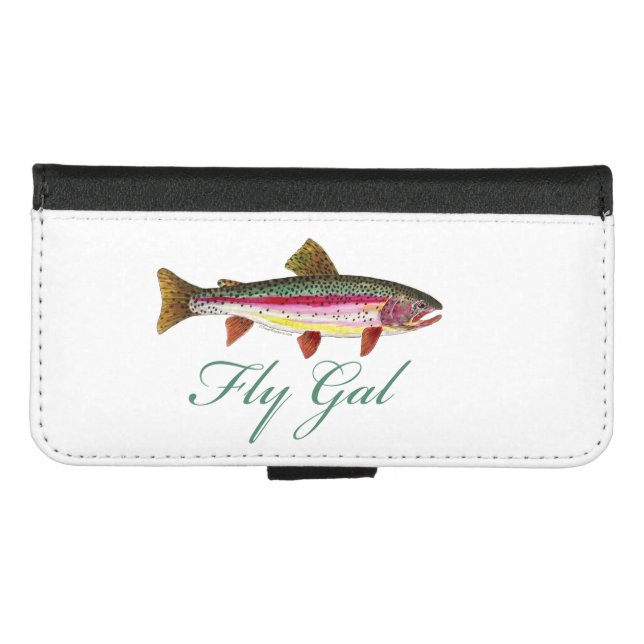 Trout Fly Fishing iPhone Wallet Case (Front (Horizontal))