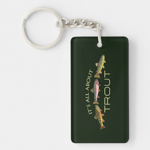 Trout Fly Fishing Keychain