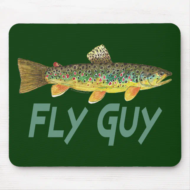Trout Fly Fishing Mouse Pad Zazzle