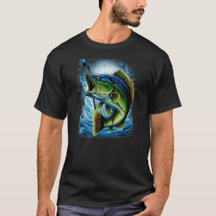 Trout Fly Fishing Nature Outdoor Bass Fisherman   T-Shirt
