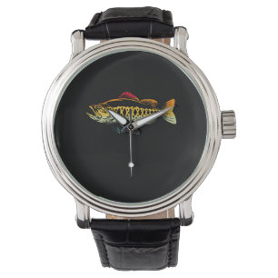 Trout Fly Fishing Nature Outdoor Fisherman Gift Watch