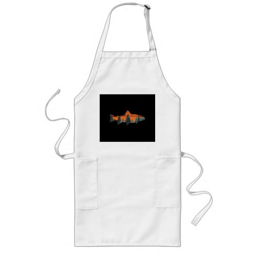 Trout Fly Fishing Nature Outdoor Fisherman Long Apron