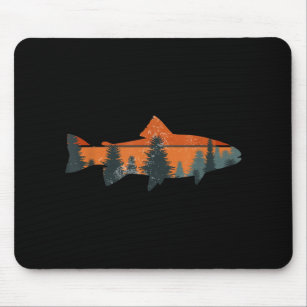 Trout Fly Fishing Nature Outdoor Fisherman Mouse Pad