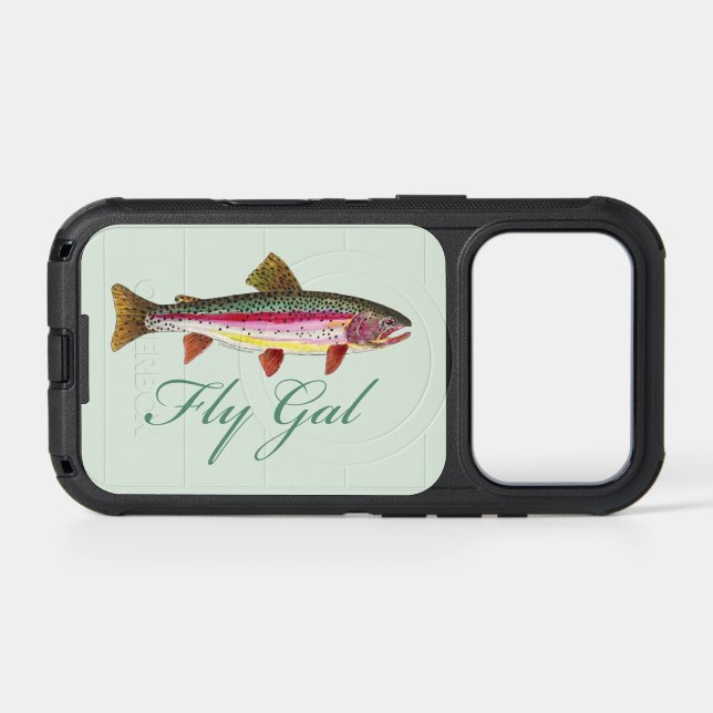 Trout Fly Fishing Otterbox iPhone Case (Back Horizontal)