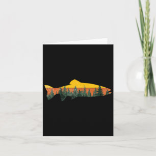 Trout Fly Fishing Outdoor Forest Nature Wildlife F Card