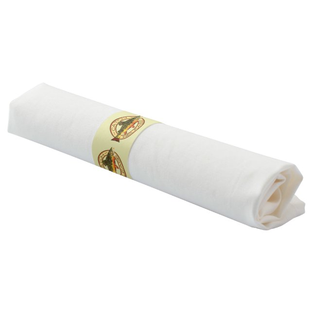 Trout Fly Fishing Party Napkin Bands (Angled)