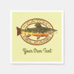 Trout Fly Fishing Party Paper Napkins