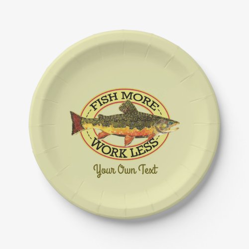 Trout Fly Fishing Party Paper Plates