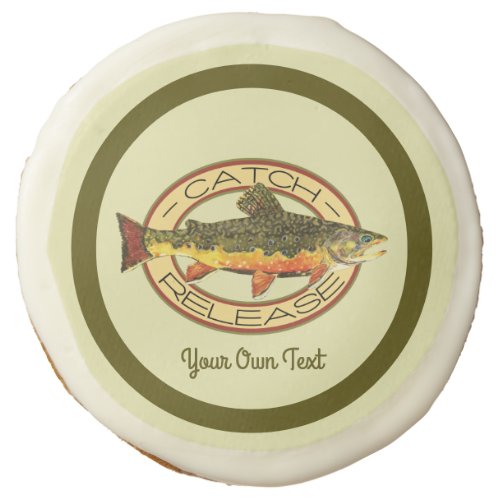 Trout Fly Fishing Party Sugar Cookie