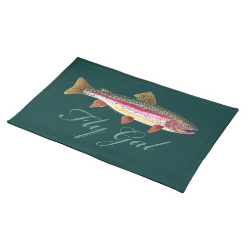 Trout Fly Fishing Placemat