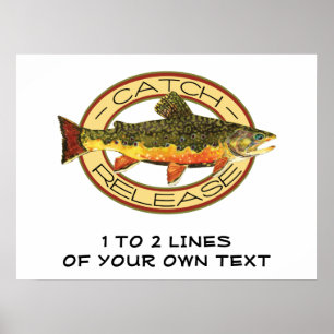 Trout Fly Fishing Poster