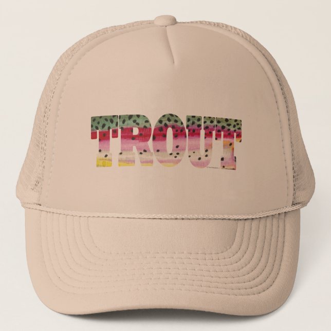 Trout Fly Fishing Trucker Hat (Front)