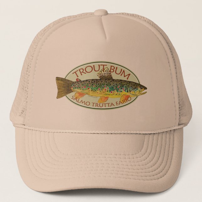 Trout Fly Fishing Trucker Hat (Front)