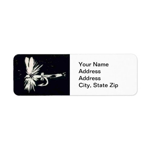 Trout Fly Return Address Label