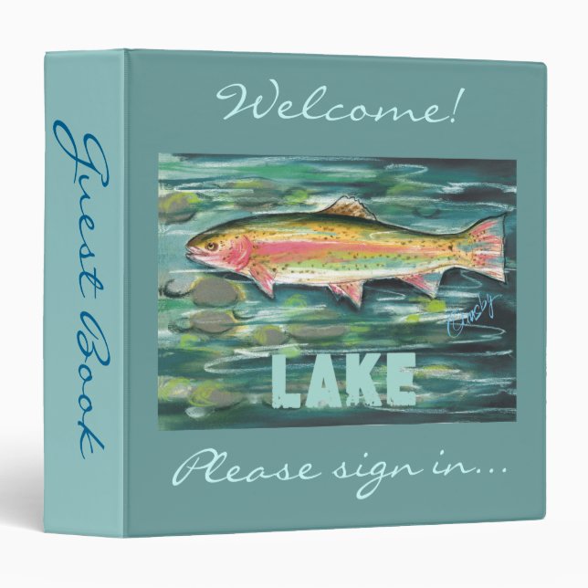 Trout guest book binder (Front/Spine)