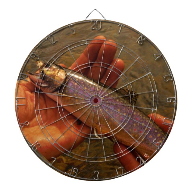 Trout in Hands Dart Board (Front)