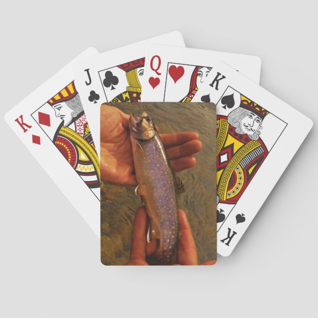 Trout in Hands Poker Cards (Back)