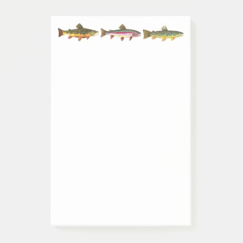 Trout Lover Sport Fishing Angler Fisherman Post_it Notes