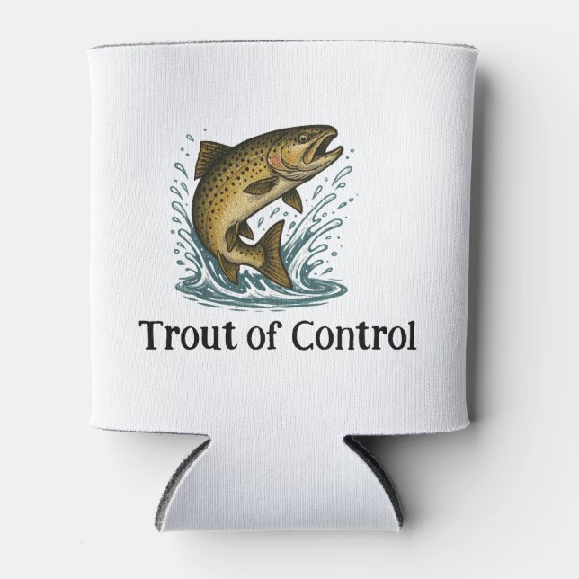 Trout of Control Can Cooler (Front)