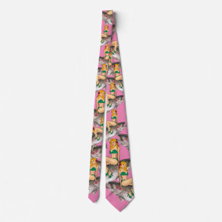 Trout pinup neck tie
