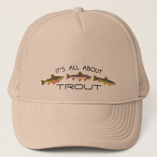 Custom Fly Fishing Ichthyology 3 Trout Trucker Hat | Zazzle
