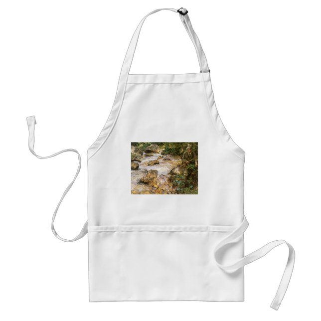 Trout Stream in the Tyrol by John Singer Sargent Adult Apron (Front)