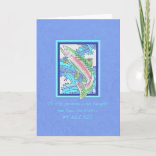 Trout to Big Sis from Sister Birthday Card