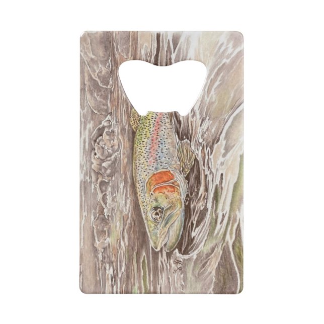 Trout tool credit card bottle opener (Back)