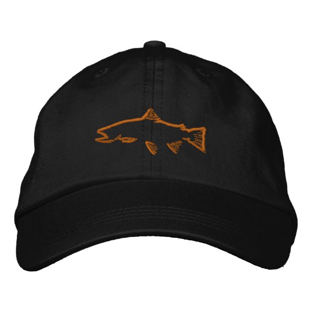 Trout Tracker Hat - Black (Front)