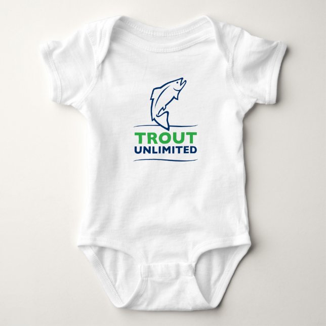 Trout Unlimited Baby Jersey Baby Bodysuit (Front)