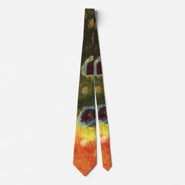 Trout Whiskers' Brook Trout Skin Neck Tie (Front)