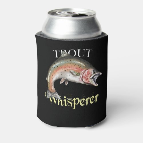 Trout Whisperer Dark Can Cooler