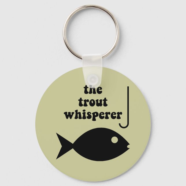 trout whisperer fishing keychain (Front)