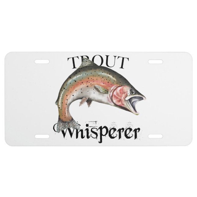 Trout Whisperer License Plate (Front)