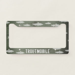Troutmobile | Swimming Fish | Trout Fisherman's License Plate Frame